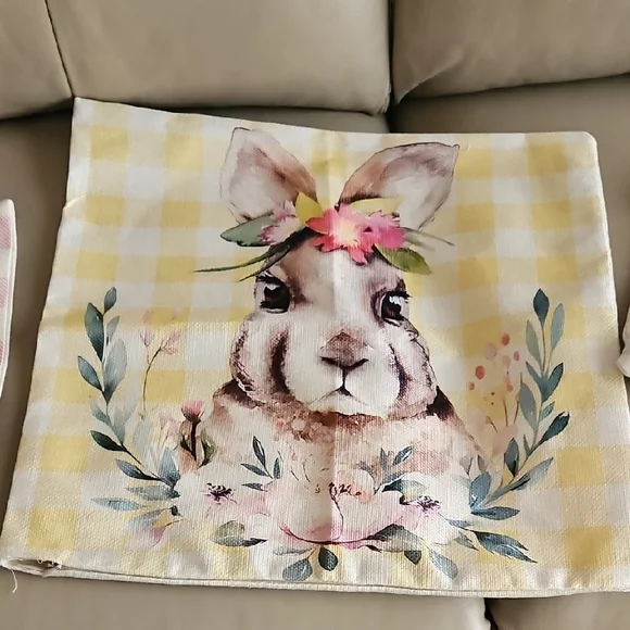 4 Floral Easter Pillow Covers - Picture 3 of 5